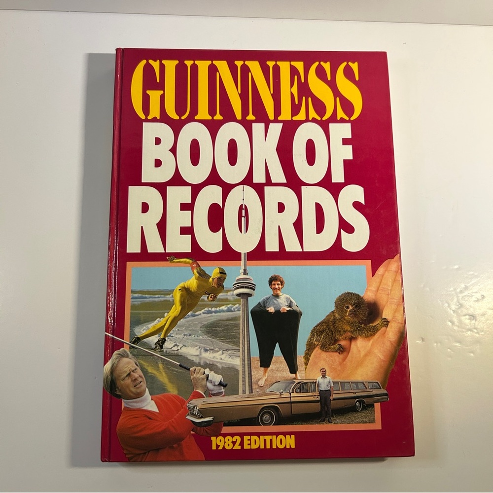 Guinness Records Book 1981- Bold Red and Yellow Hardcover